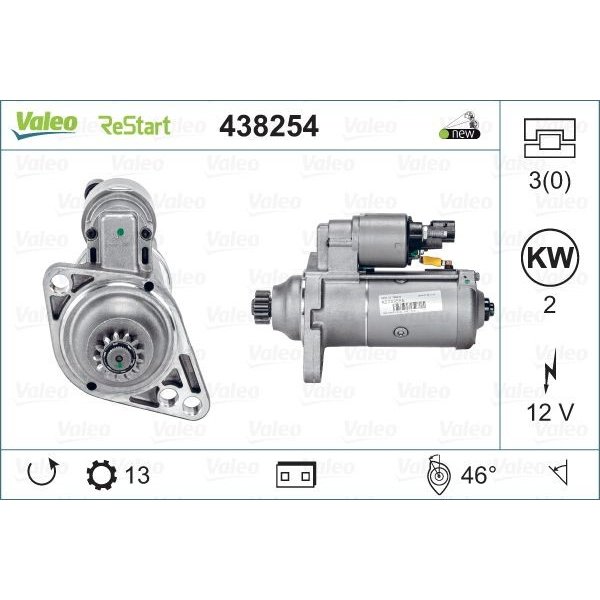 SKODA FABİA MARŞ DİNAMOSU 12V 2.0KW 13 DİŞ