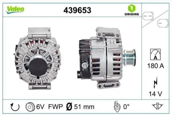 MERCEDES-BENZ E SERİSİ ŞARJ DİNAMOSU 12V 180 AMPER LIN UÇLU